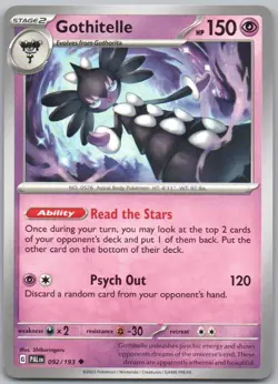 Gothitelle 092 Paldea Evolved Normal Psychic Pokemon Card NM - Image 1