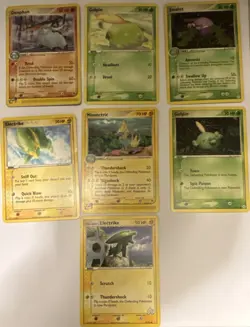 Old Pokemon TCG Team E- reader era Donphan Manectric Gulpin Swalot 7-Card Lot - Image 1
