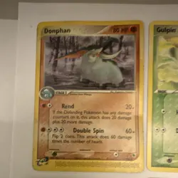 Old Pokemon TCG Team E- reader era Donphan Manectric Gulpin Swalot 7-Card Lot - Image 2