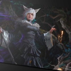 Magic: The Gathering Final Fantasy Playmat - Y’shtola Commander, 24"x13.5" - Image 1