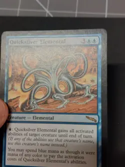 Magic: The Gathering Quicksilver Elemental 47/306 Mirrodin Rare Blue 2003 LP+ - Image 3