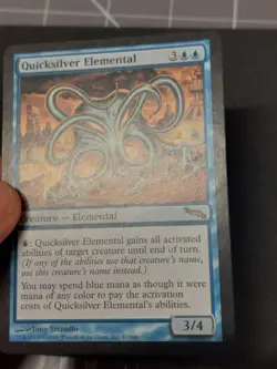 Magic: The Gathering Quicksilver Elemental 47/306 Mirrodin Rare Blue 2003 LP+ - Image 4