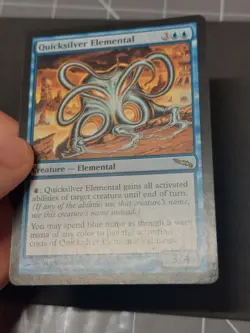 Magic: The Gathering Quicksilver Elemental 47/306 Mirrodin Rare Blue 2003 LP+ - Image 5