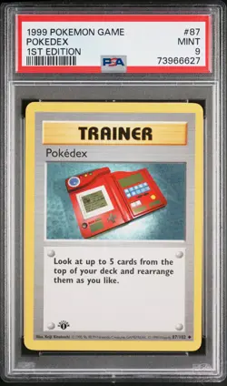 1999 POKEMON BASE SET 1ST EDITION #87 POKEDEX PSA 9 - Image 1