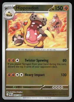 Hippowdon 040/088 Uncommon Perfect Order Pokemon Reverse Holo Near Mint - Image 1