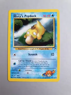 Misty's Psyduck 54/132 Pokemon TCG Gym Heroes Set (2000) Uncommon NM - Image 1