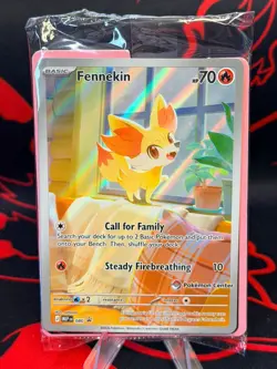 Pokemon TCG - Fennekin 080 Pokemon Center Stamped Promos Chaos Rising SEALED - Image 1
