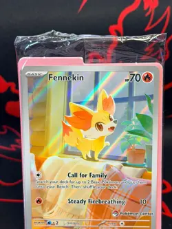 Pokemon TCG - Fennekin 080 Pokemon Center Stamped Promos Chaos Rising SEALED - Image 3