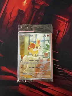 SEALED Fennekin 080 | Pokemon Center Stamped | Chaos Rising Promo | English TCG - Image 1