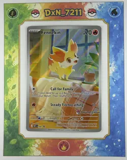 POKEMON TCG - CHAOS RISING - POKEMON CENTER STAMPED FENEKIN 080 BLACK STAR PROMO - Image 1