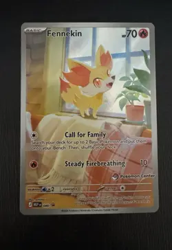 Fennekin [Pokemon Center Stamped] 080 Black Star Promo Chaos Rising Pokemon NM - Image 1