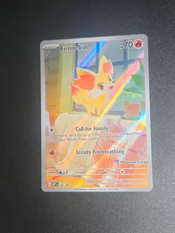 Fennekin [Pokemon Center Stamped] 080 Black Star Promo Chaos Rising Pokemon NM 2 - Image 1