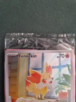 Pokemon TCG - Fennekin 080 Pokemon Center Stamped Promos Chaos Rising SEALED - Image 2