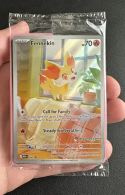 Fennekin [Pokemon Center Stamped] 080 Black Star Promo Chaos Rising Pokemon NM - Image 1
