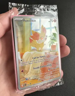 Fennekin [Pokemon Center Stamped] 080 Black Star Promo Chaos Rising Pokemon NM - Image 2