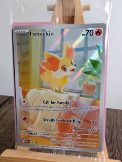 Pokemon TCG - Fennekin 080 Pokemon Center Stamped Promo Chaos Rising SEALED - Image 2