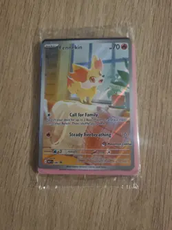 Pokemon Center Stamp Fennekin Black Star Promo 080 Chaos Rising Sealed - Image 1