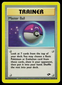 Pokemon Card Gym Challenge Master Ball 116/132 Uncommon - Image 1