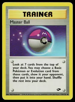 Pokemon Card Gym Challenge Master Ball 116/132 Uncommon - Image 1