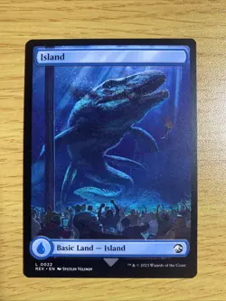 Island Full Art Double Sided - REX 0022 NM - MTG Magic Card - Image 1
