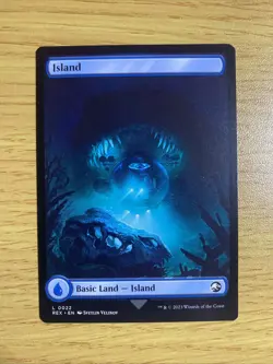 Island Full Art Double Sided - REX 0022 NM - MTG Magic Card - Image 2
