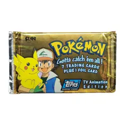 Pokemon Topps Trading Cards TV Animation Edition: Series 1 Factory Sealed Blue - Image 1
