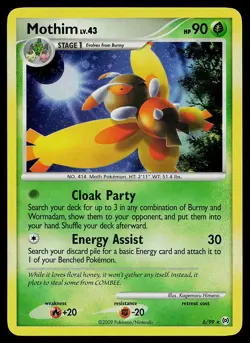 Pokemon Card - Mothim Arceus 6/99 Holo Holo Holo Rare - Image 1