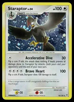 Pokemon Card - Staraptor Diamond & Pearl 16/130 Holo Rare - Image 1
