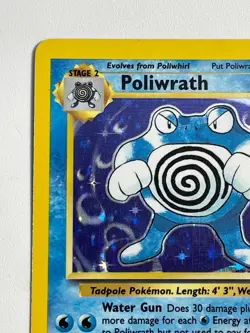 Pokemon Base Set Poliwrath 13/102 Holo Rare WOTC Vintage Card LP - Image 2