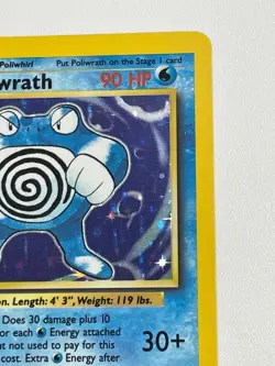 Pokemon Base Set Poliwrath 13/102 Holo Rare WOTC Vintage Card LP - Image 3