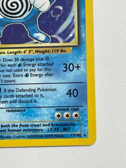Pokemon Base Set Poliwrath 13/102 Holo Rare WOTC Vintage Card LP - Image 5
