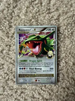 Pokemon Rayquaza C LV. X Diamond And Pearl DP47 Black Star Promo Card LP - Image 1