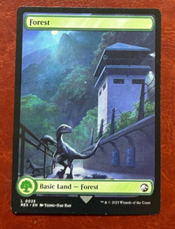 1x NM Double-sided Forest - 0025 L REX Universes Beyond: Jurassic World x1 - Image 1