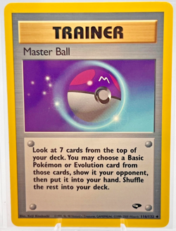 Pokemon Master Ball 116/132 Gym Challenge 1999 Regular Uncommon Trainer - Image 1