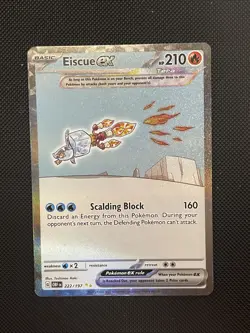 Eiscue ex 222/197 Obsidian Flames Full Art Ultra Rare Holo Pokemon Card - Image 1