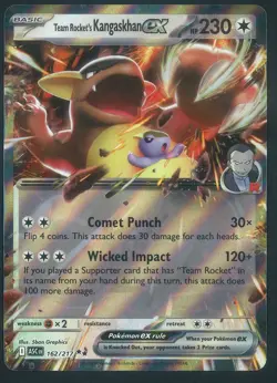 Team Rocket's Kangaskhan EX 162/217 Double Rare Pokemon Ascended Heroes LP - Image 1