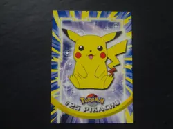 1999 Topps Pokemon Series 1 #25 Pikachu Black Logo TV Animation Edition 1st 2nd - Image 1