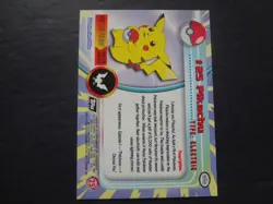 1999 Topps Pokemon Series 1 #25 Pikachu Black Logo TV Animation Edition 1st 2nd - Image 2