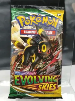 POKEMON TCG: SWORD & SHIELD - EVOLVING SKIES BOOSTER PACK (UMBREON) SEALED 820650808784 - Image 1