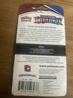 Pokemon - BATTLE STYLES Single Pack Blister Charmander promo swsh 092 NEW Sealed - Image 2