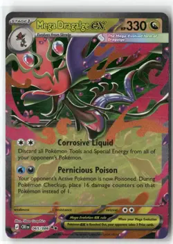 Mega Dragalge ex 065/086 Double Rare ME04: Chaos Rising Pokemon Near Mint - Image 1