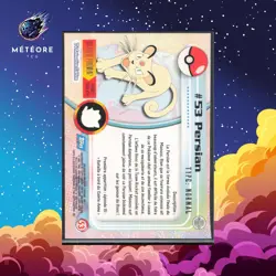 Carte Pokemon Persian 53 TOPPS Serie 3 Francais - Image 2