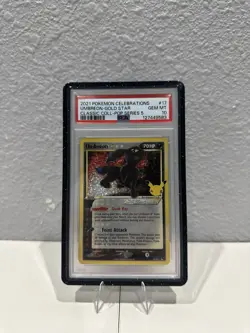 2021 POKEMON CELEBRATIONS CLASSIC COLLECTION #17 UMBREON-GOLD STAR PSA 10 - Image 1