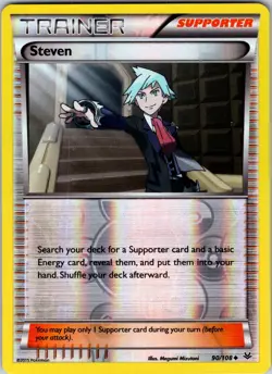 Steven 90/108 XY - Roaring Skies Pokemon NM Reverse Holo - Image 1