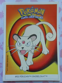 PERSIAN #53 - DUNKIN BOOMER 2000 - CARTE POKEMON - TRES BON ETAT - Image 1