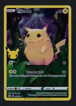 Pikachu 005/025 Celebrations Holofoil Holo Rare Pokemon TCG - Image 1