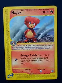 Pokemon Magby Non Holo Expedition Base Set [Lightly Played] e-Reader 52/165 - Image 1
