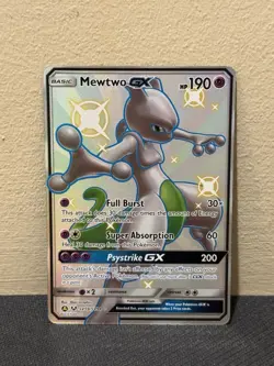 Pokemon TCG Mewtwo GX SV59/SV94 SM Hidden Fates Shiny Vault Shiny Holo Rare MINT - Image 1