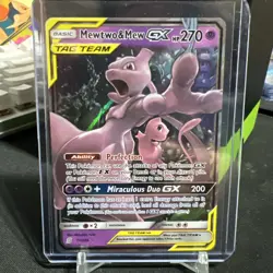 Pokemon Sun & Moon - Unified Minds Mewtwo & Mew GX Tag Team 71/236 Holo - Image 1