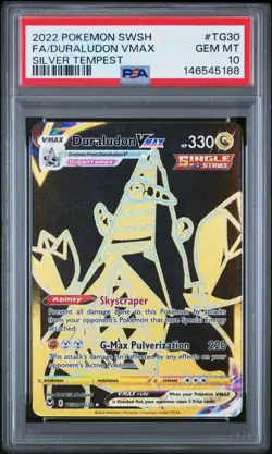 Pokemon Duraludon VMAX TCG Silver Tempest TG30/TG30 Full Art Holographic PSA 10 - Image 1